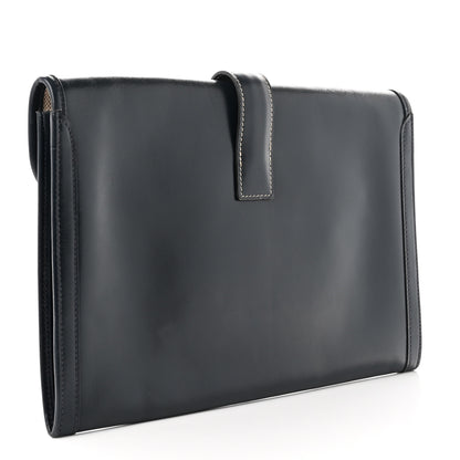 Hermes Box Jige PM Clutch Bleu Marine 3 of 8