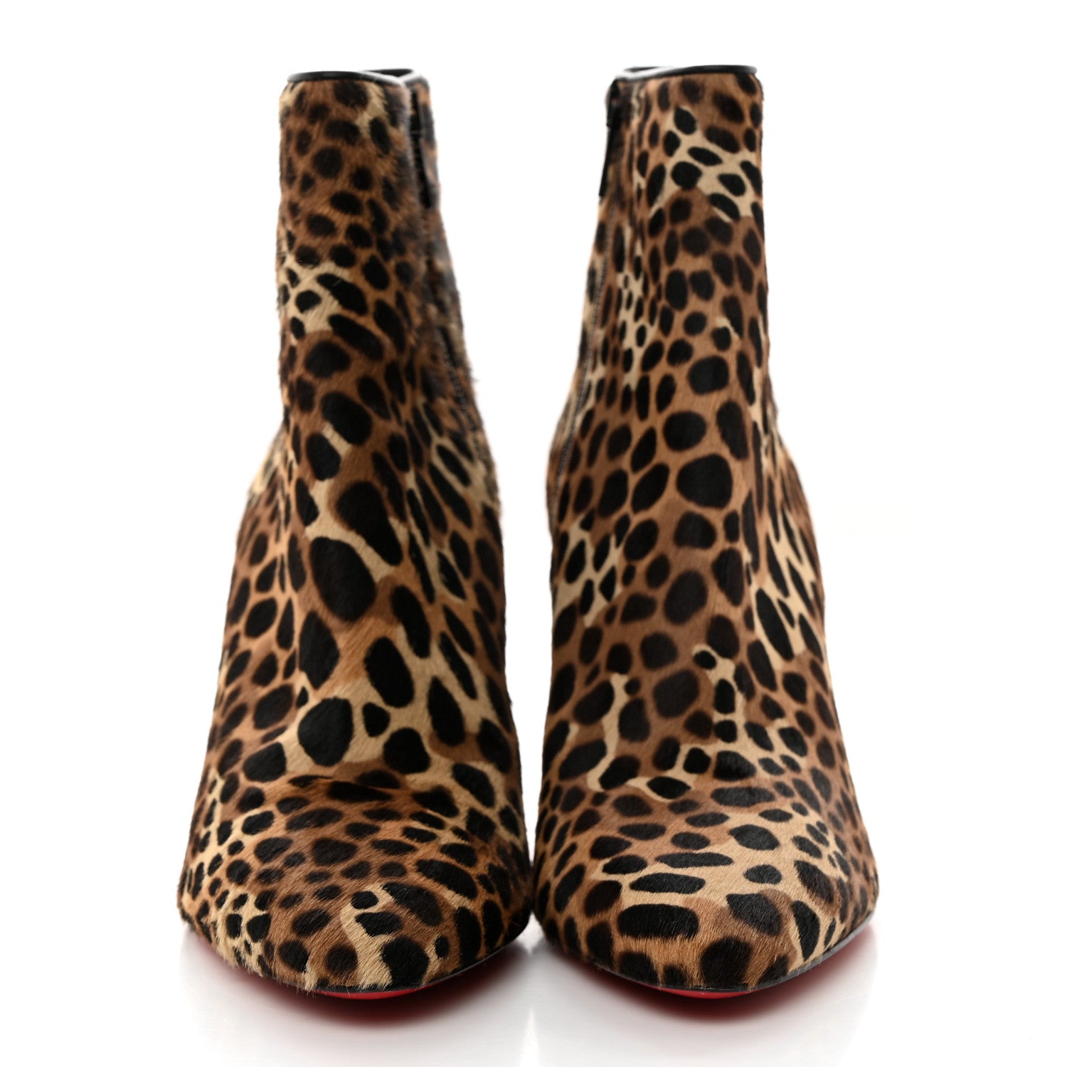 Christian Louboutin Pony Hair Leopard So Eleonor 85 Ankle Booties 37 Brown 2 of 7