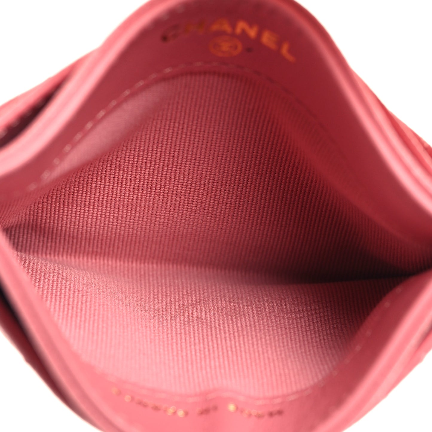 Caviar Quilted Card Holder Pink