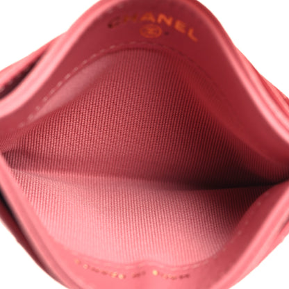 Chanel Caviar Quilted Card Holder Pink 5 of 9