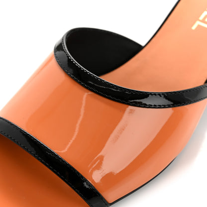Chanel Patent Calfskin Mules 37.5 Orange Black 11 of 12