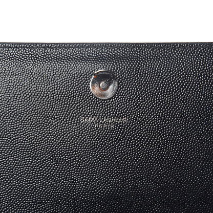 Saint Laurent Grain De Poudre Medium Classic Monogram Kate Satchel Black 7 of 10