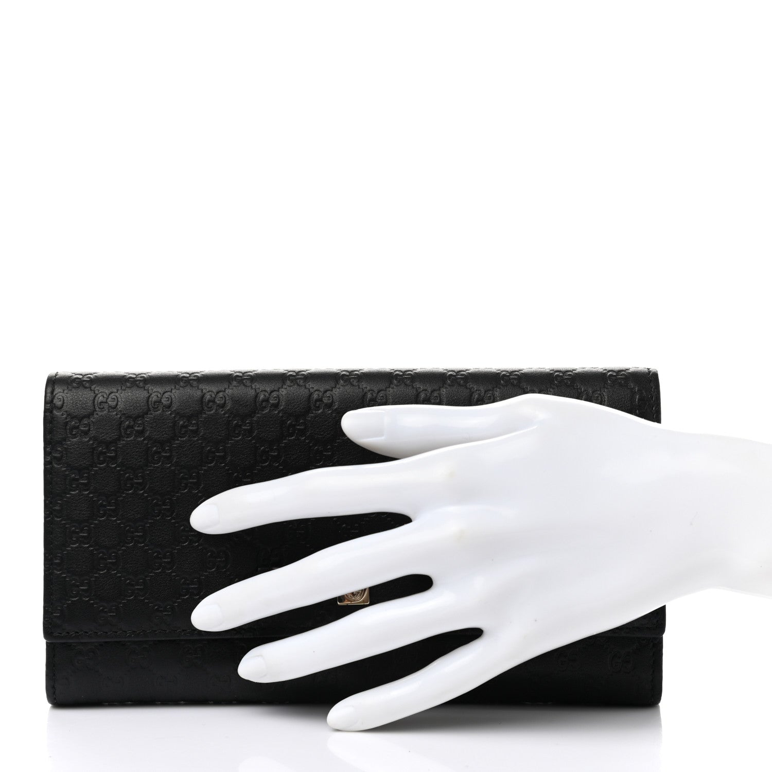 Gucci Microguccissima Bow Continental Wallet Black 2 of 8