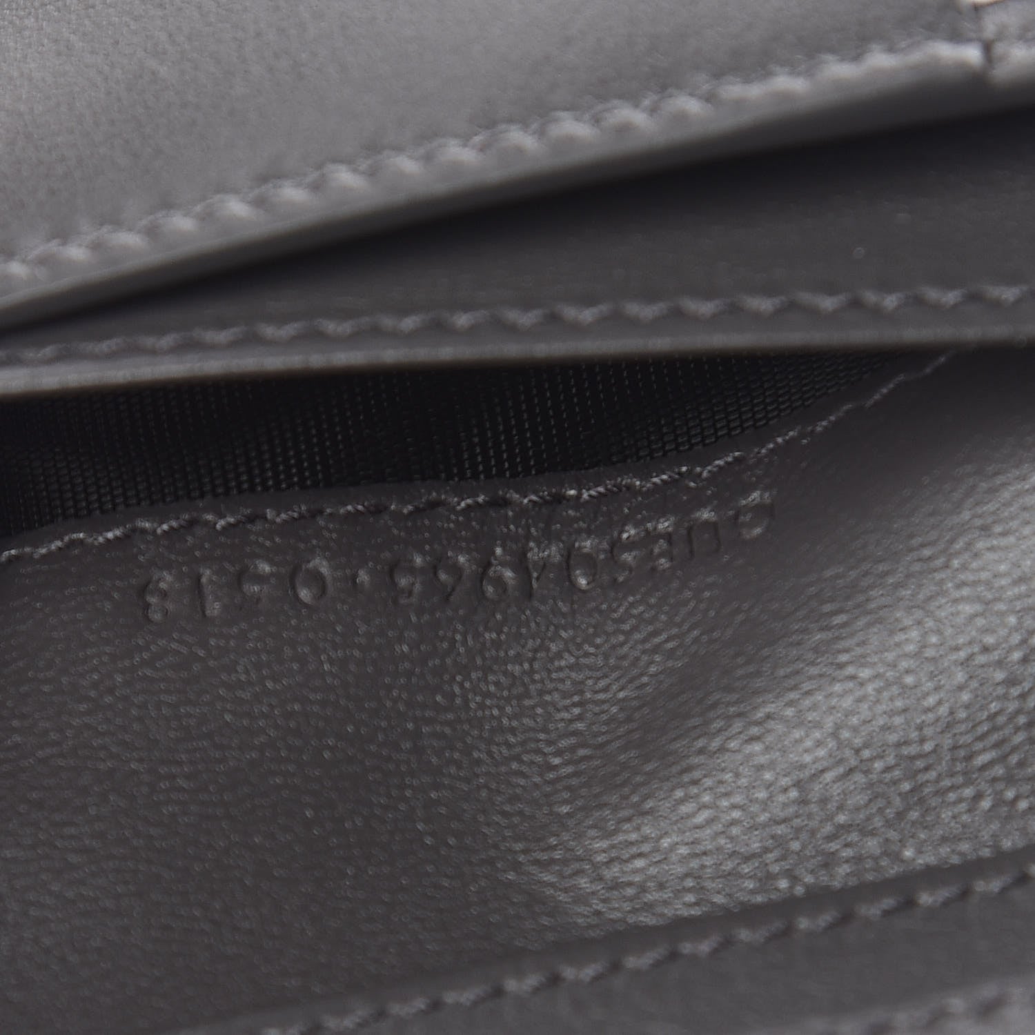 Saint Laurent Lambskin Y Quilted Monogram Compact Loulou Wallet Asphalt 7 of 8