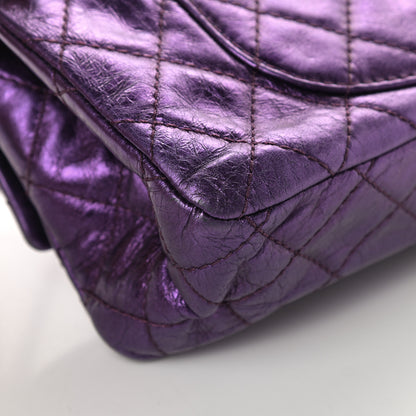Chanel Metallic Aged Calfskin Quilted 2.55 Reissue 226 Flap Purple 12 of 15