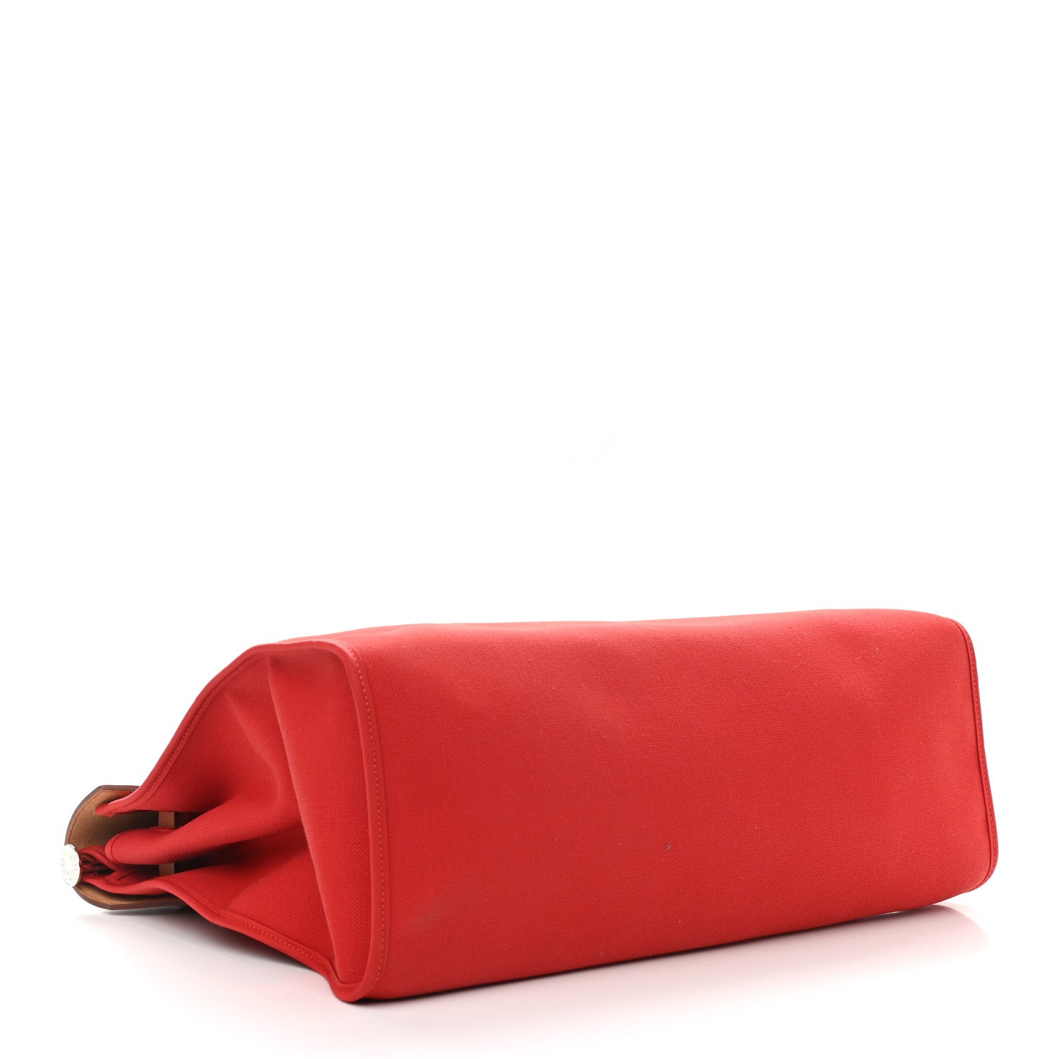 Hermes Vache Hunter Toile Herbag Zip 39 MM Rouge Tomate Natural 5 of 11