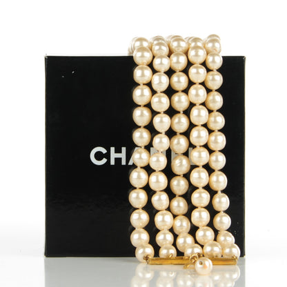 Chanel Pearl Layered Choker Necklace Gold 7 of 7