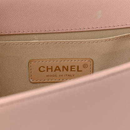 Chanel Lambskin Quilted Medium Chain Detail Boy Flap Light Pink 6 of 11