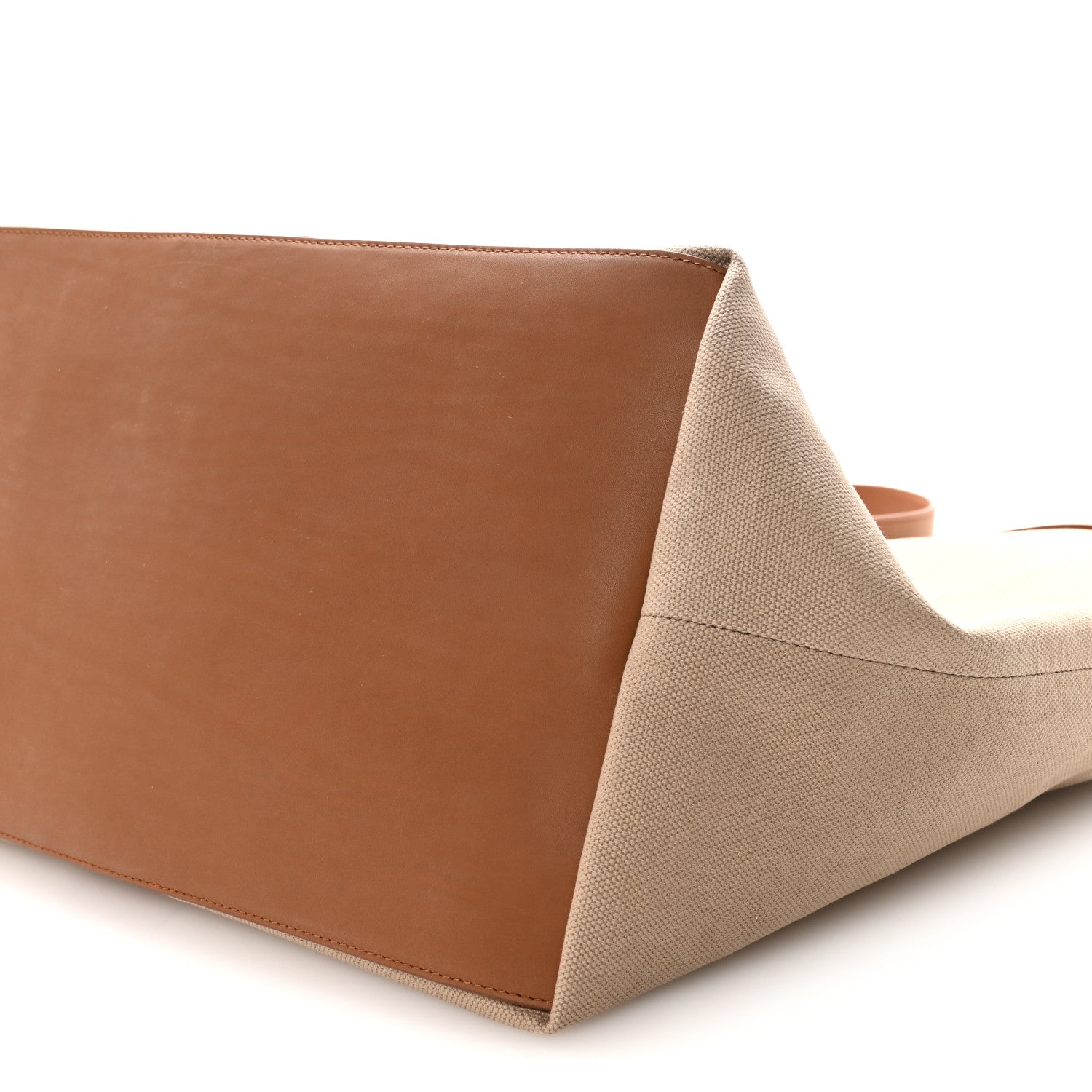 Saint Laurent Canvas Calfskin Y Tote Tan Natural 9 of 9