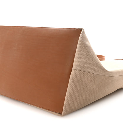 Saint Laurent Canvas Calfskin Y Tote Tan Natural 9 of 9