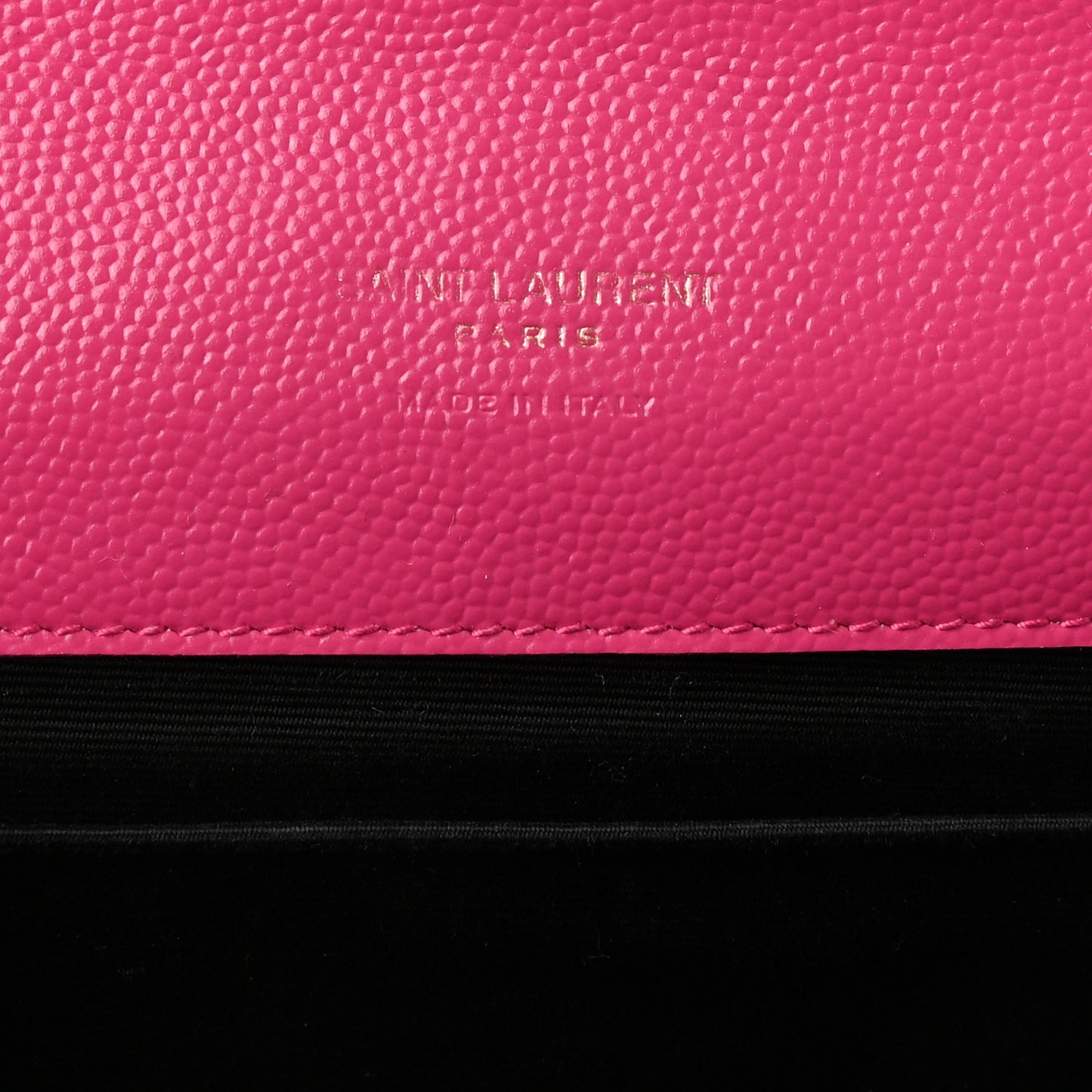 Grain De Poudre Matelasse Chevron Monogram Envelope Clutch Fuchsia
