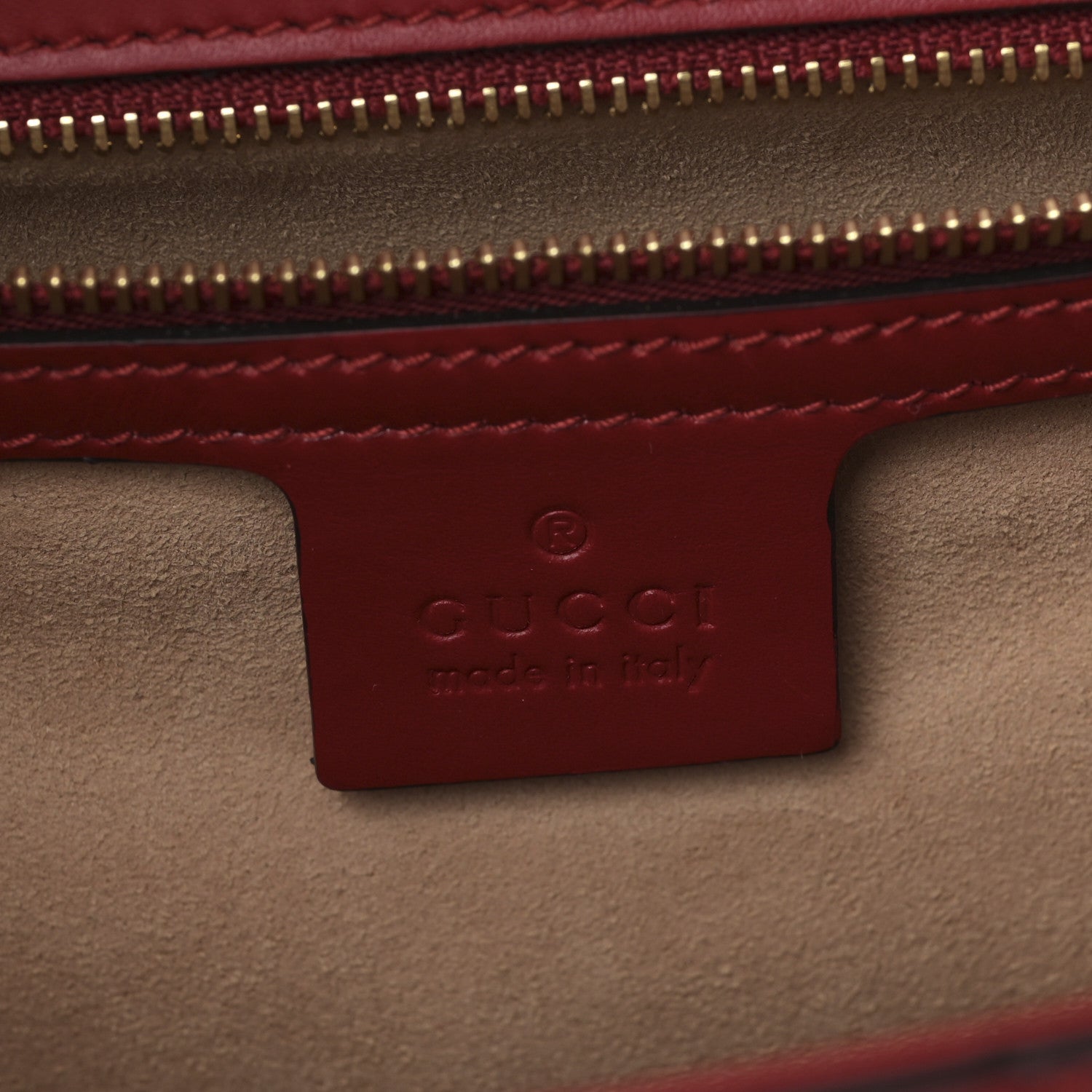 Gucci Guccissima Medium Padlock Shoulder Bag Hibiscus Red 6 of 9