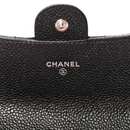 Chanel Caviar Quilted Large Gusset Flap Wallet Black 6 of 12