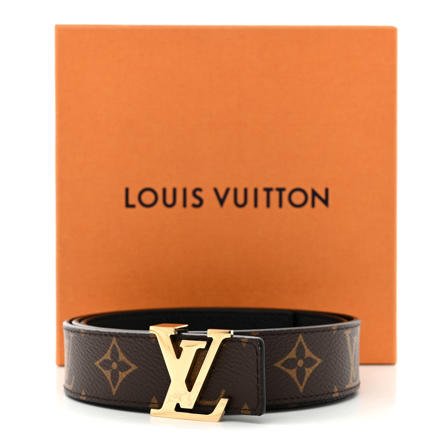 Louis Vuitton Calfskin Monogram 30mm LV Initiales Reversible Belt 85 34 Black 7 of 7