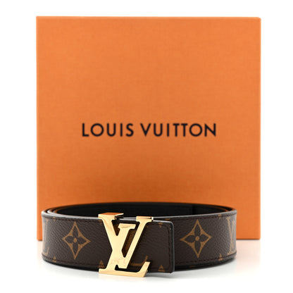 Louis Vuitton Calfskin Monogram 30mm LV Initiales Reversible Belt 85 34 Black 7 of 7