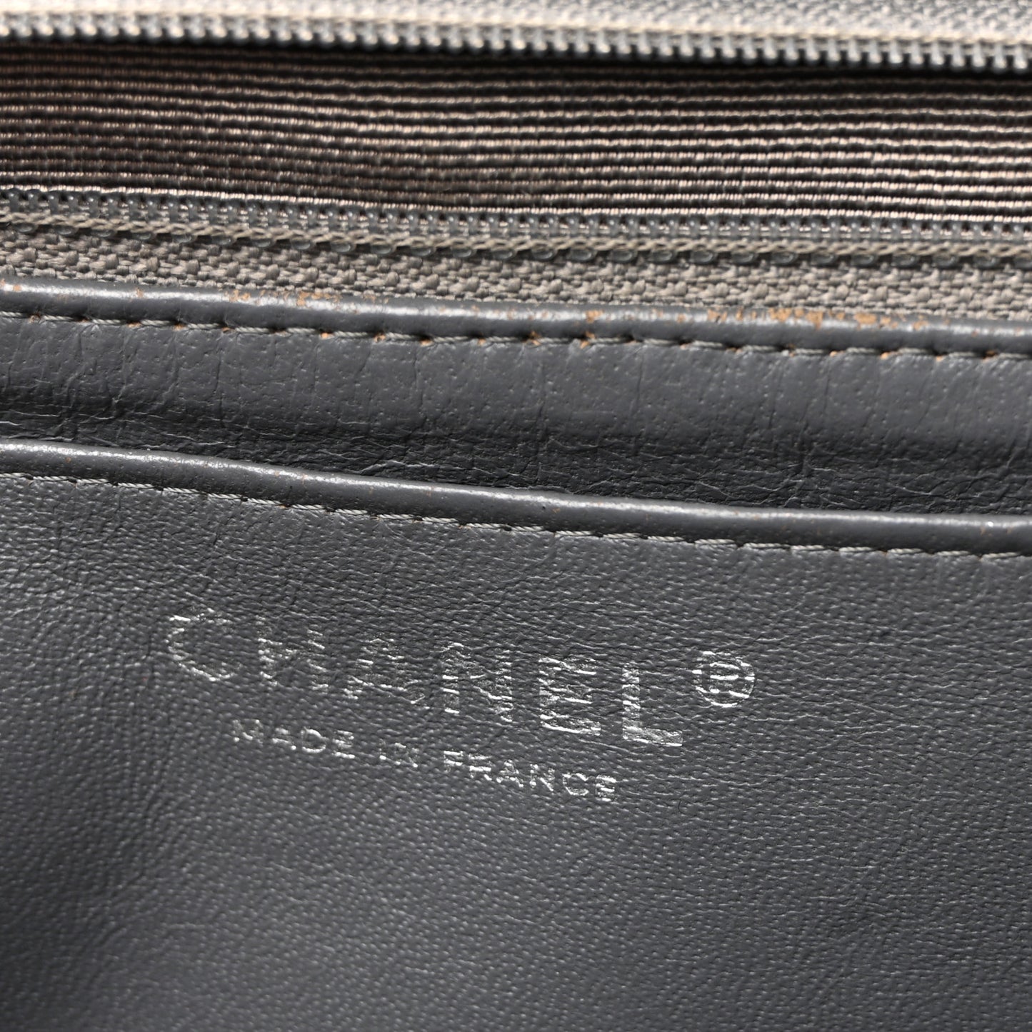 Caviar Quilted Jumbo Single Flap Grey