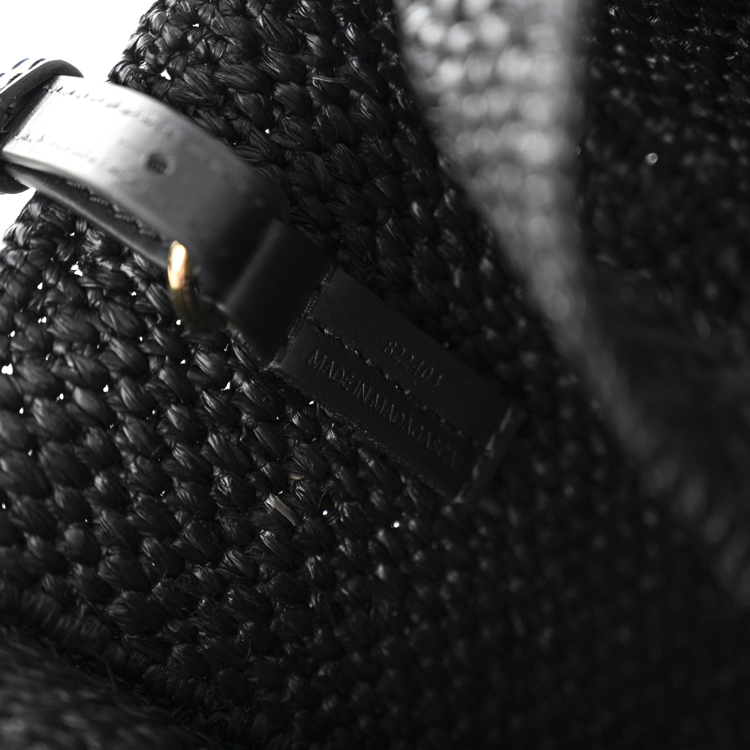 Loewe X PAULA'S IBIZA Raffia Font Tote Black 6 of 9