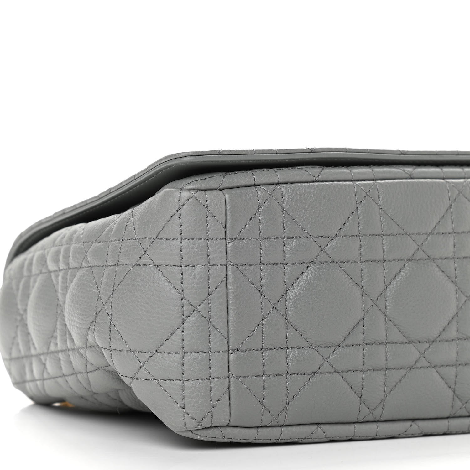 Christian Dior Lambskin Cannage Large Caro Bag Grey 9 of 10