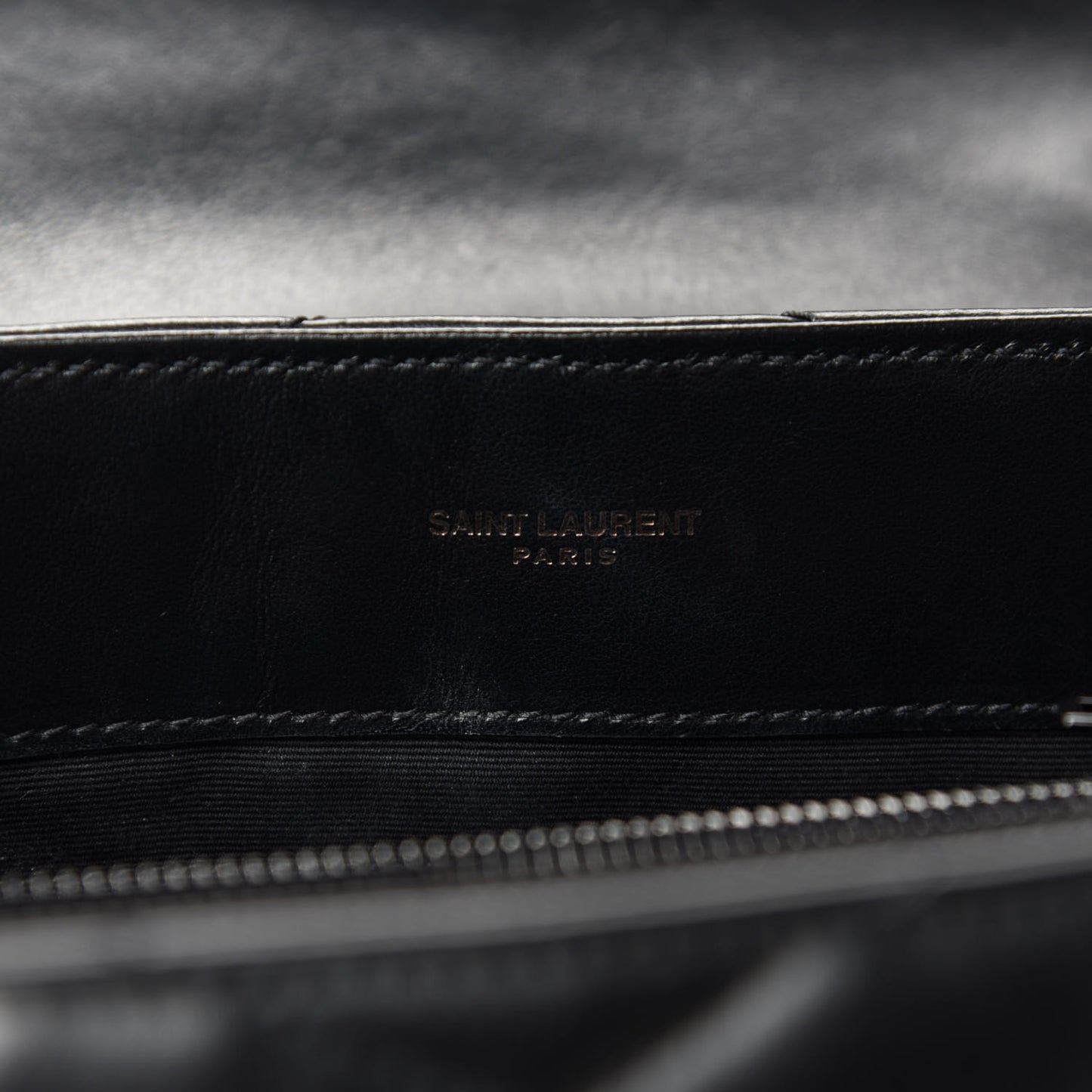 Calfskin Y Quilted Monogram Medium Loulou Chain Satchel Black