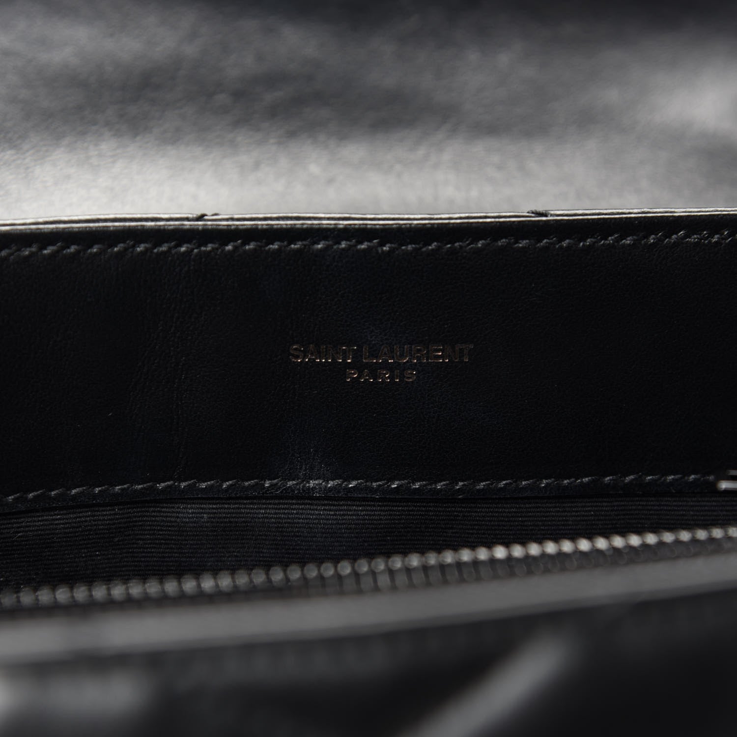 Saint Laurent Calfskin Y Quilted Monogram Medium Loulou Chain Satchel Black 9 of 11