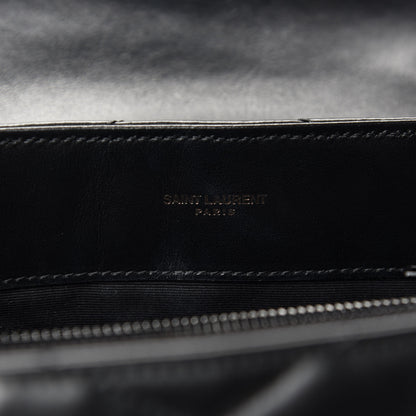 Saint Laurent Calfskin Y Quilted Monogram Medium Loulou Chain Satchel Black 9 of 11