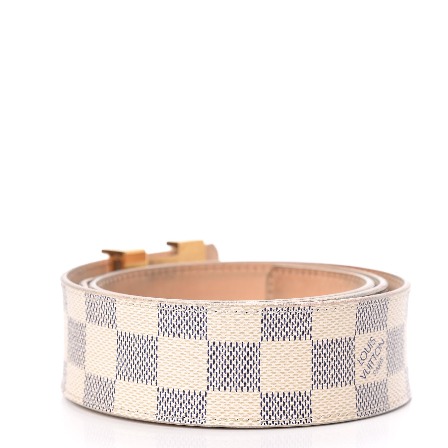 Louis Vuitton Damier Azur LV Initiales Belt 85 34 9 of 12