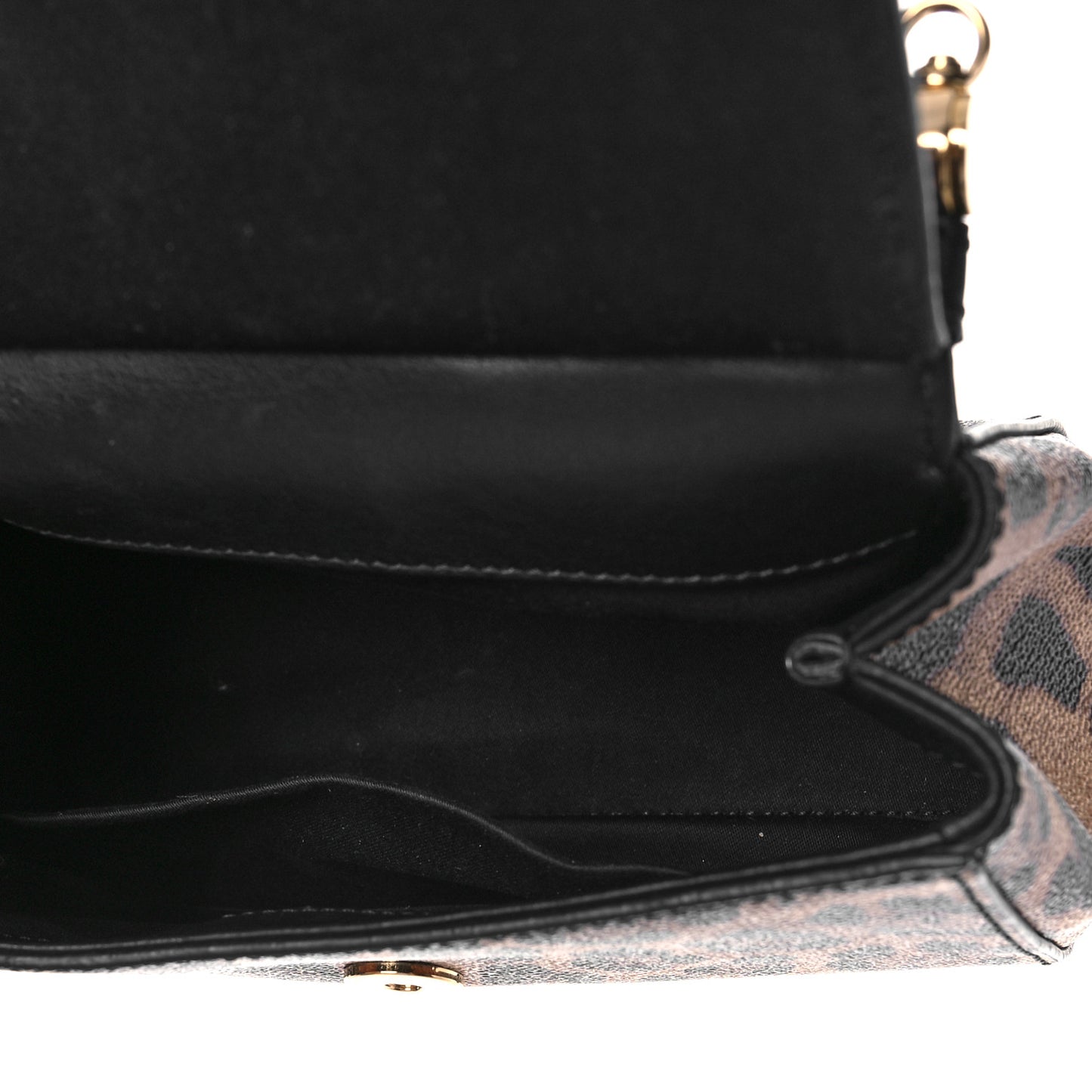 Dauphine Leopard Print Small Miss Sicily Satchel Black