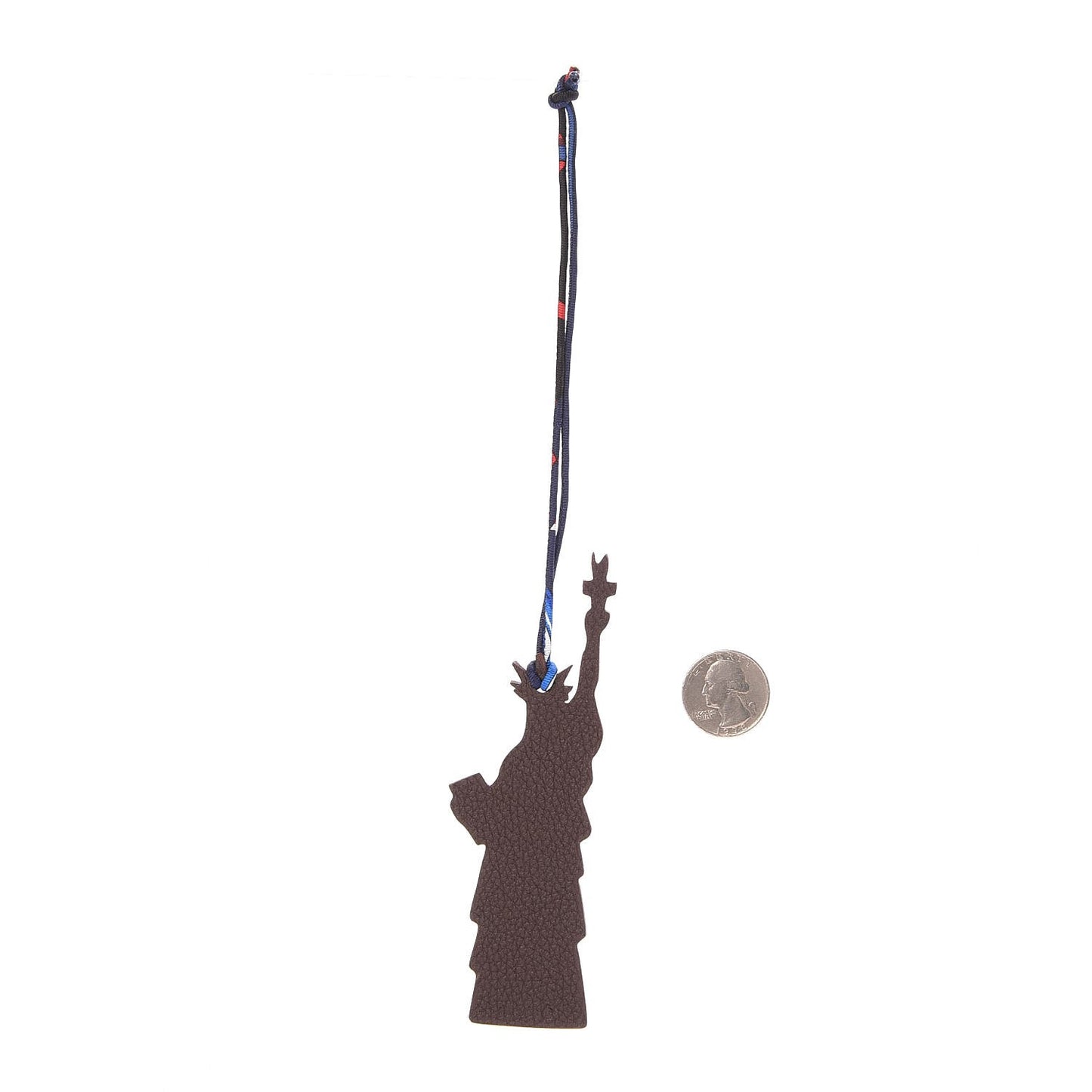 Togo Epsom Petit H Statue of Liberty Bag Charm Chocolate Gold