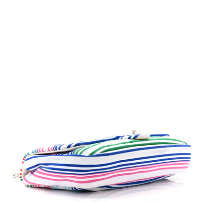 Chanel Mixed Fibers Lambskin Venise Biarritz Flap Bag Multicolor White 4 of 11