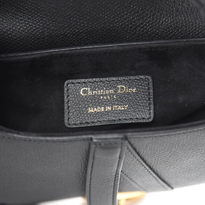 Christian Dior Grained Calfskin Mini Saddle Bag Black 6 of 9