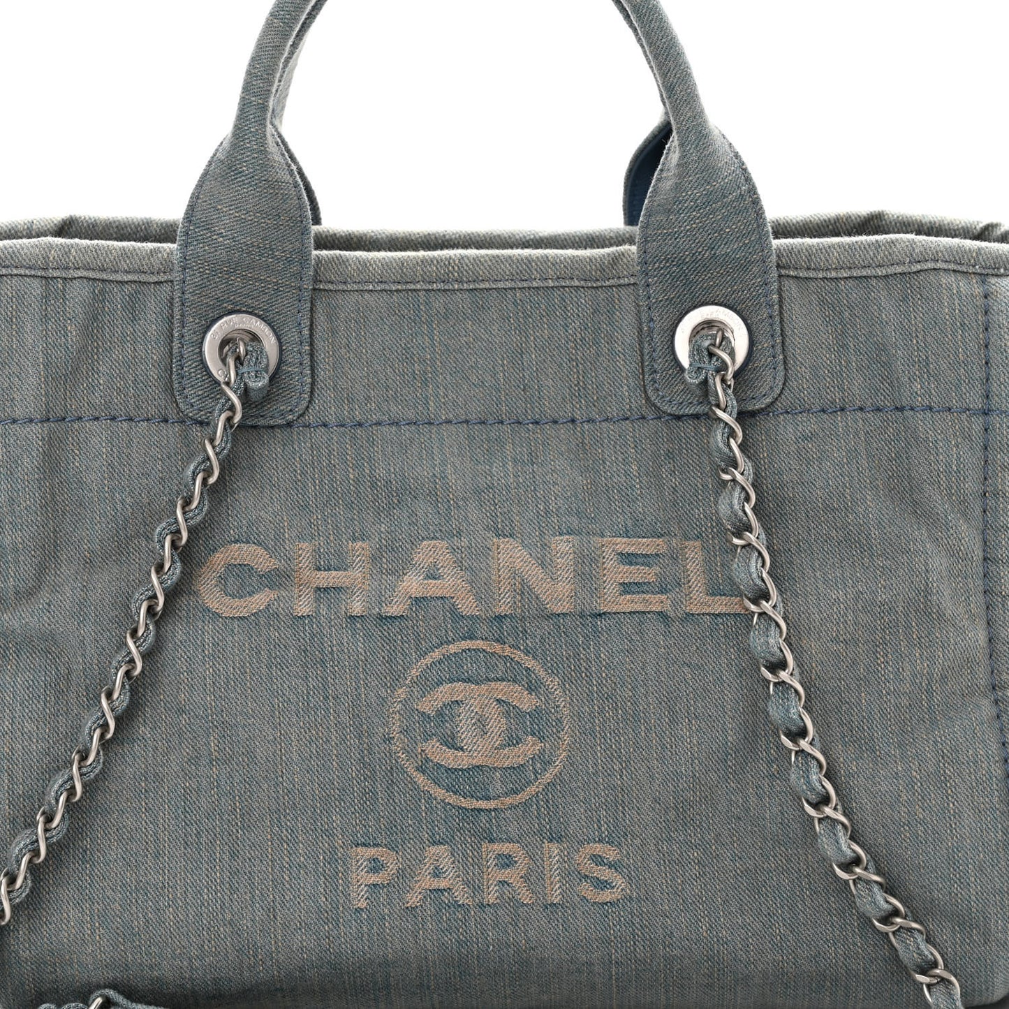 Denim Small Deauville Tote Light Blue