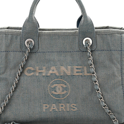 Chanel Denim Small Deauville Tote Light Blue 8 of 12