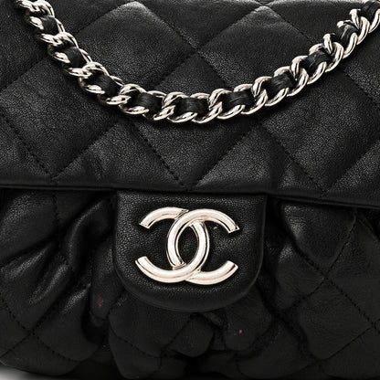 Chanel Washed Lambskin Quilted Medium Chain Around Messenger Black 8 of 14