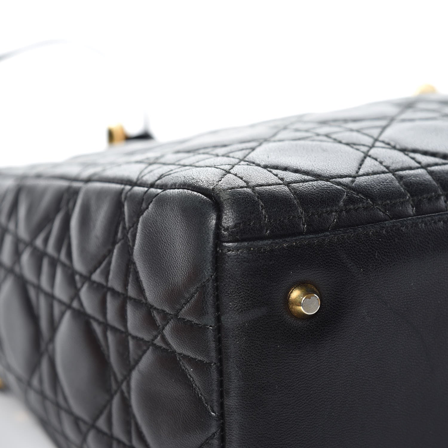 Christian Dior Lambskin Cannage Medium Lady Dior Black 11 of 17