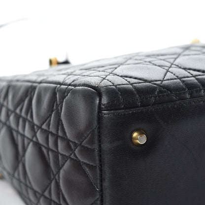 Christian Dior Lambskin Cannage Medium Lady Dior Black 11 of 17