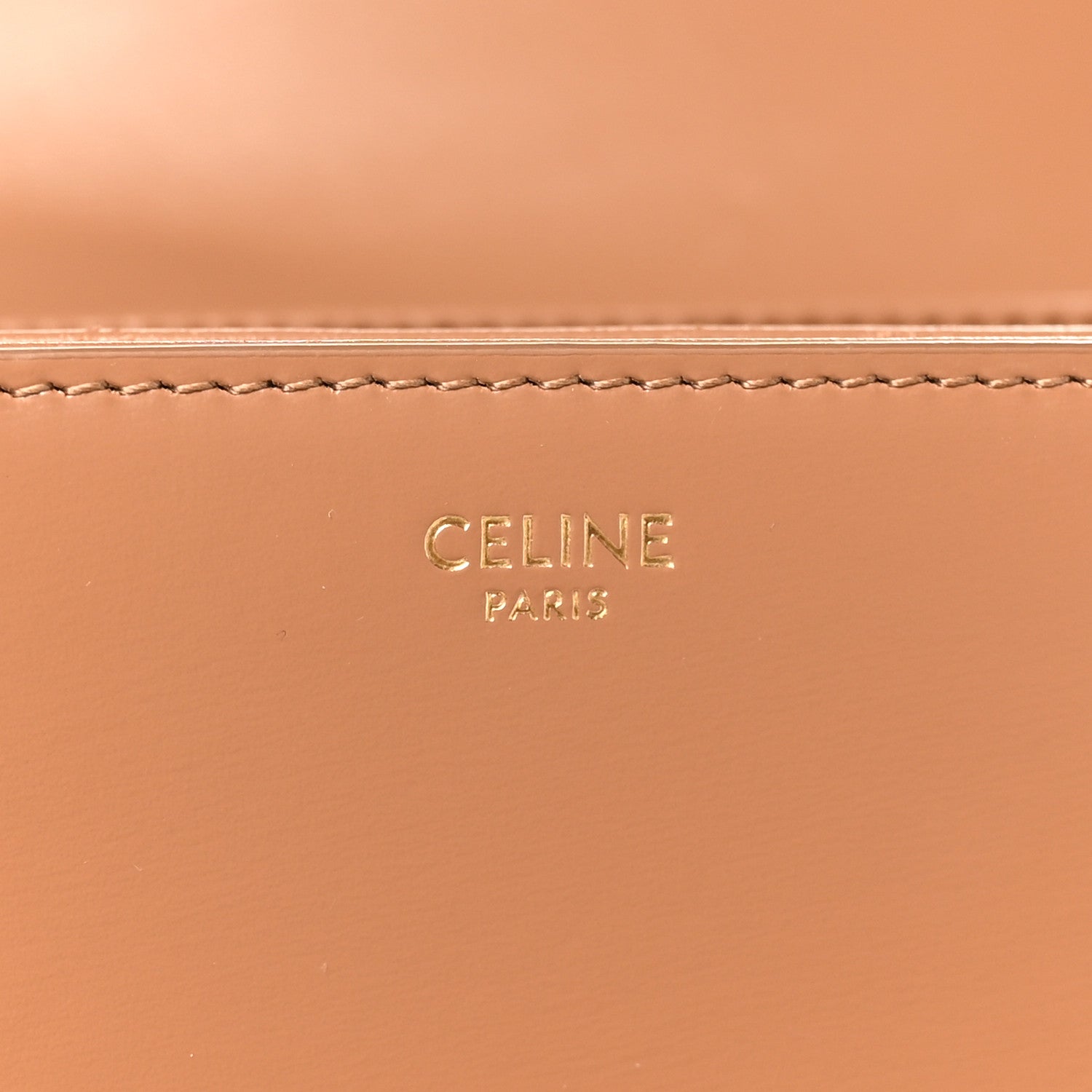 Celine Shiny Calfskin Teen Triomphe Bronze 6 of 10