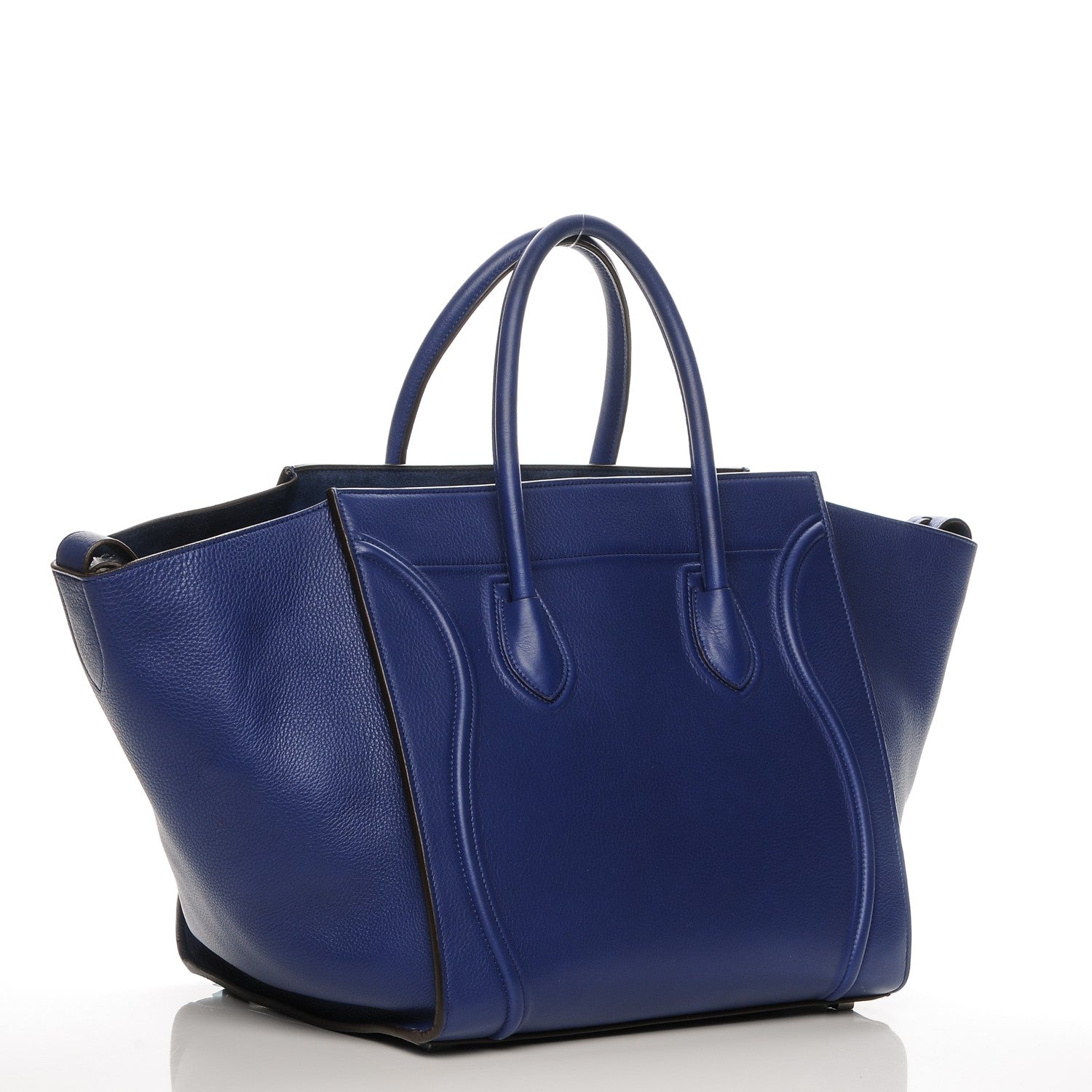 Celine Supple Calfskin Medium Phantom Luggage Indigo 3 of 7