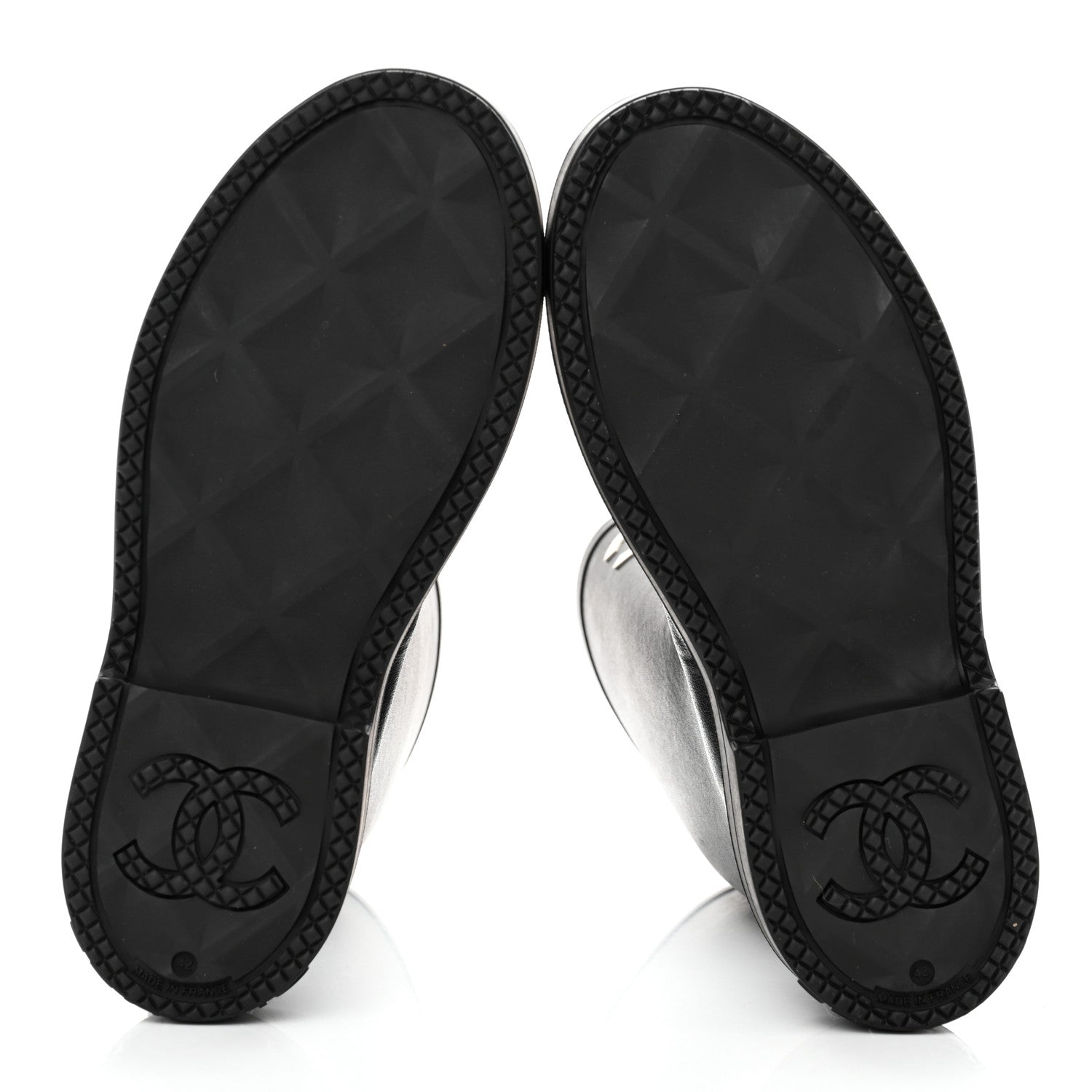 Chanel Caoutchouk CC High Boots 42 Black 6 of 10