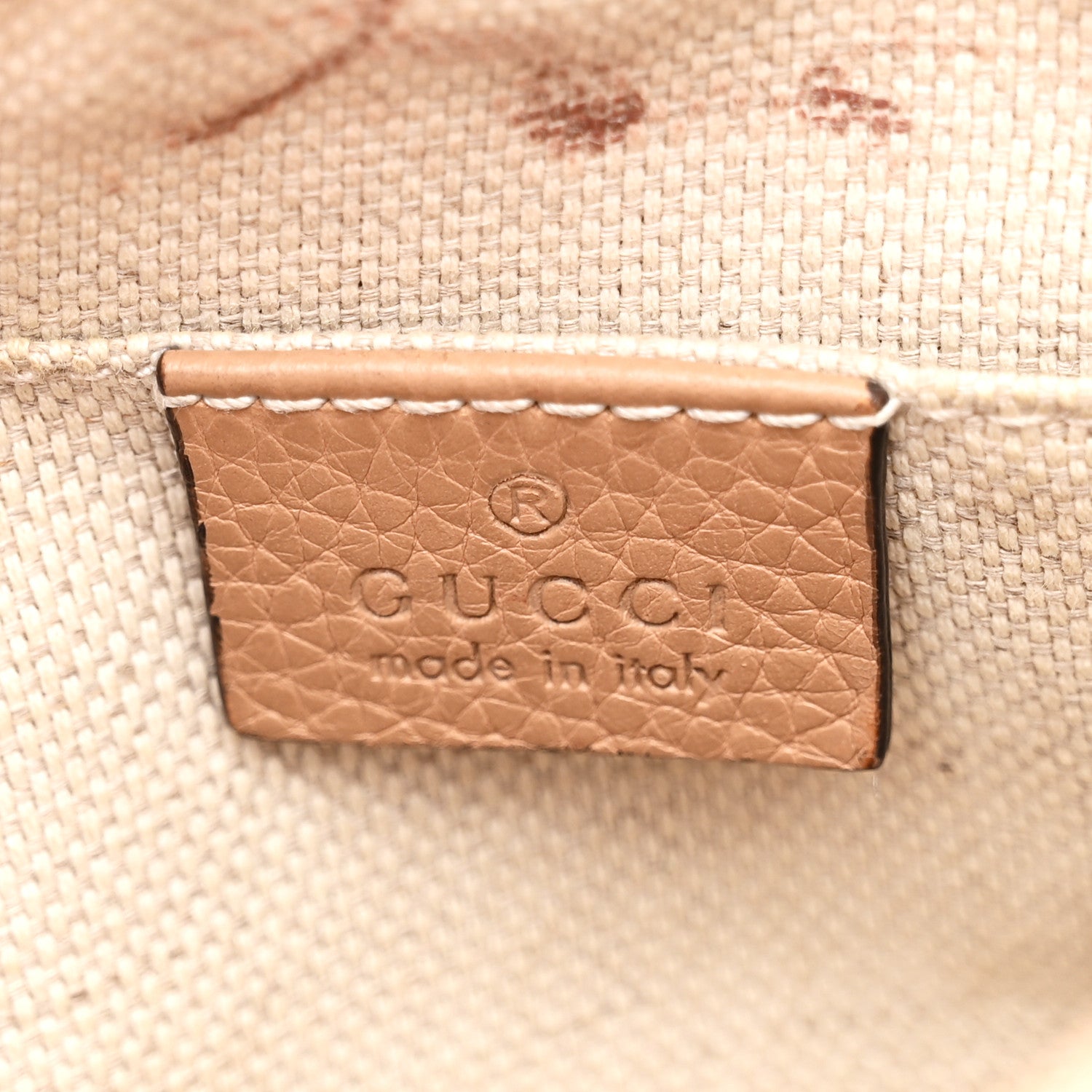 Gucci Pebbled Calfskin Small Soho Disco Bag Rose Beige 1865760 Gucci Pebbled Calfskin Small Soho Disco Bag Rose Beige 1865760