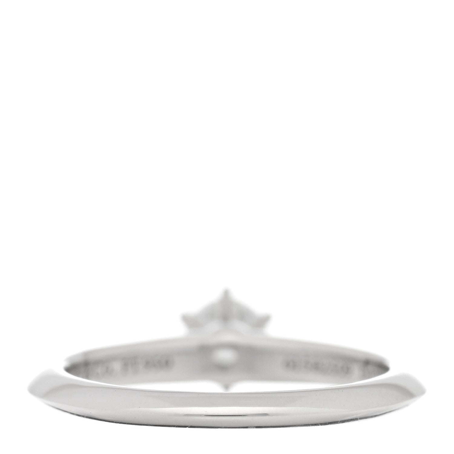 Tiffany Platinum Diamond .21ct Solitaire Engagement Ring 42 2.5 3 of 5