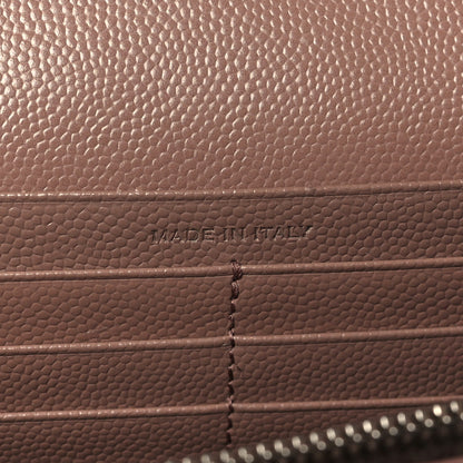 Saint Laurent Grain De Poudre Matelasse Chevron Monogram Chain Wallet Light Taupe 7 of 10
