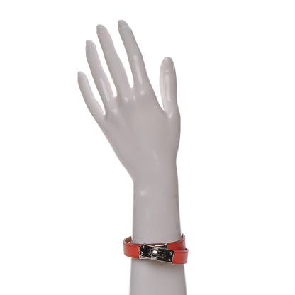 Hermes Epsom Kelly Double Tour Bracelet S Orange Poppy 2 of 8