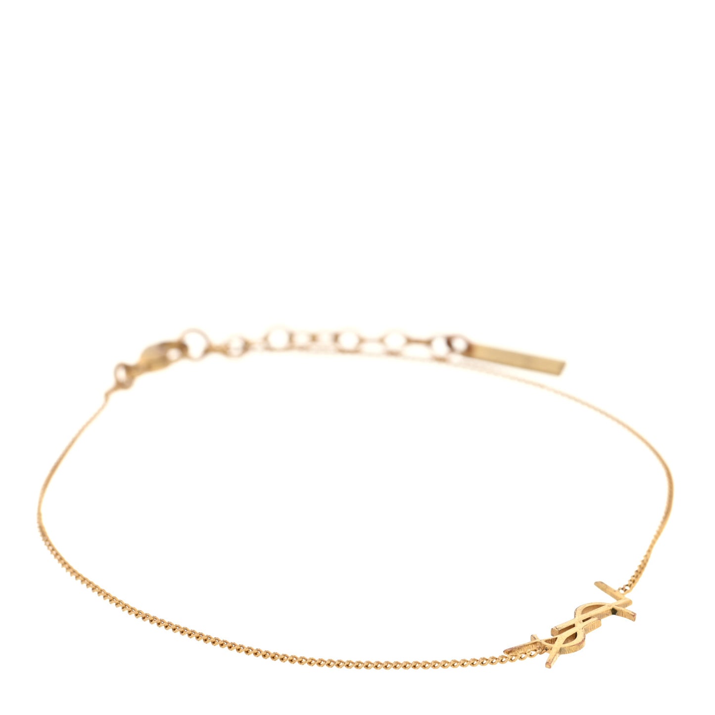 Brass Monogram Charm Bracelet Gold