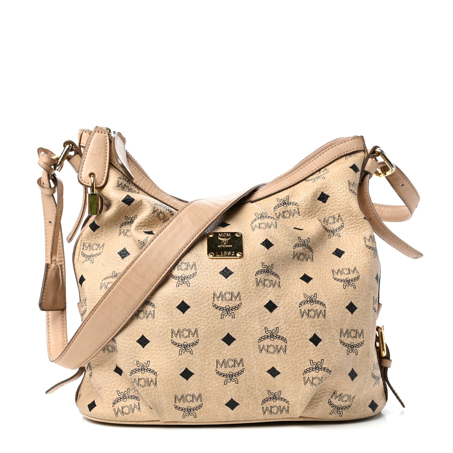 MCM Visetos Hobo Beige 1 of 9