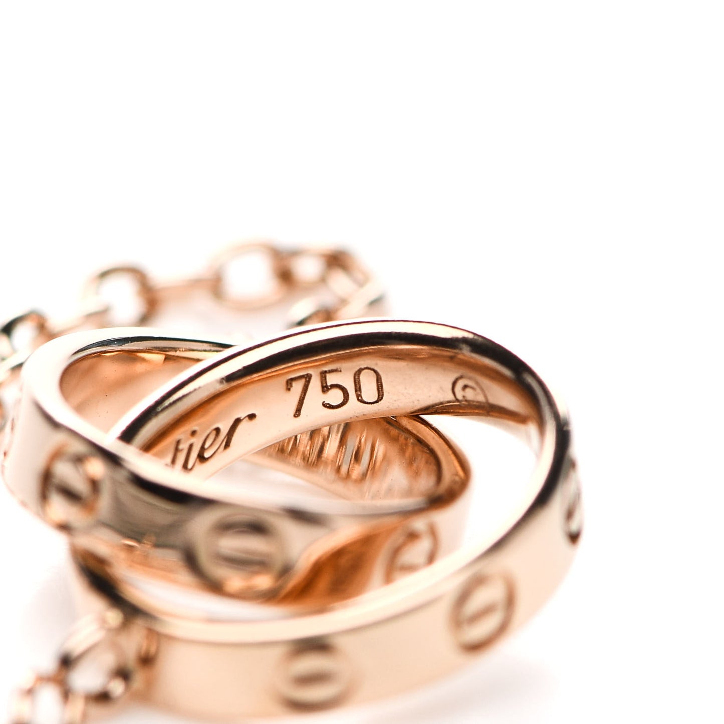 18K Pink Gold Interlocking LOVE Bracelet