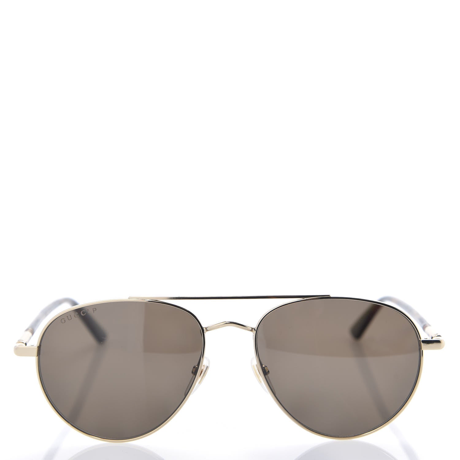 Gucci Acetate Aviator Sunglasses GG0388S Gold 3 of 8
