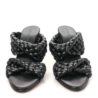 Bottega Veneta Nappa Twisted Padded Intrecciato Curve Slide Sandals 40 Black 2 of 7