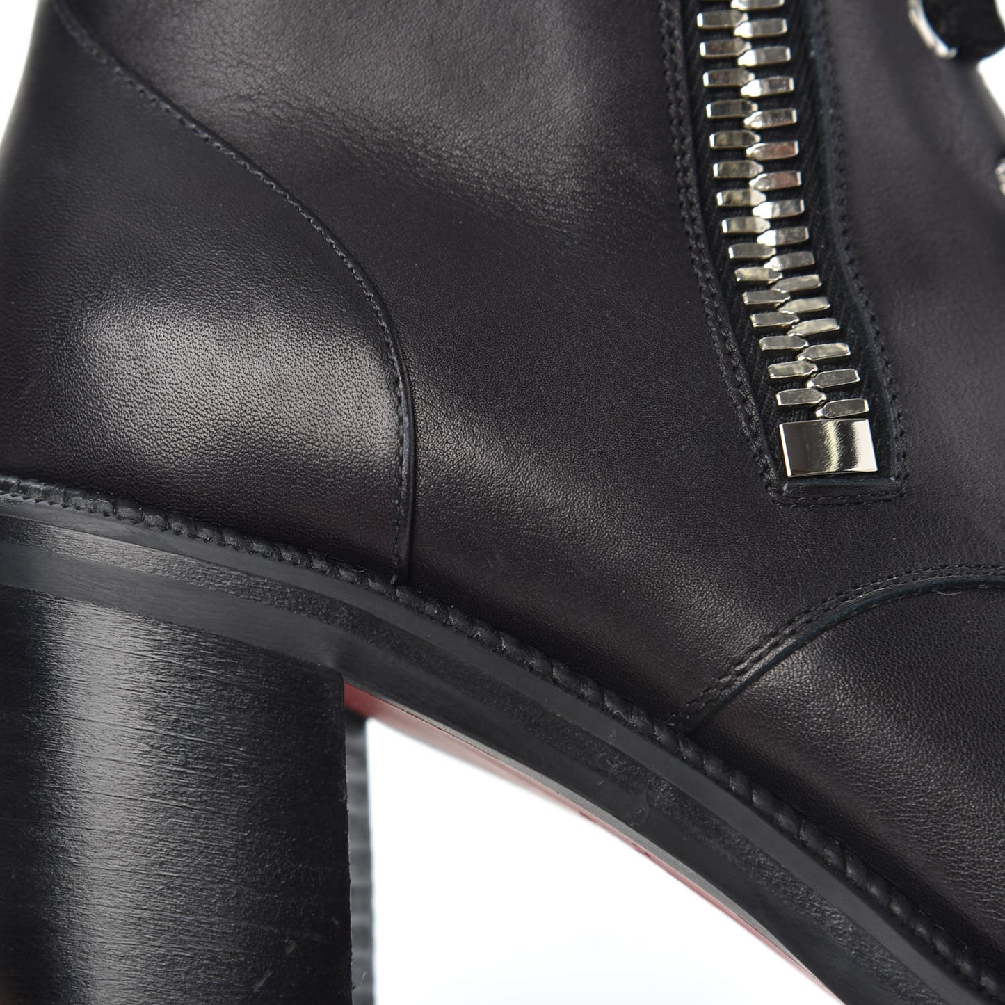 Calfskin Winter Spikes 70 Combat Boots 38 Black