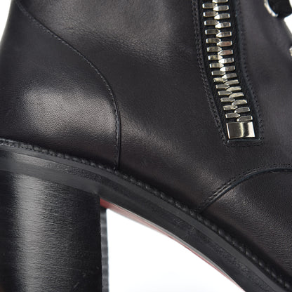 Christian Louboutin Calfskin Winter Spikes 70 Combat Boots 38 Black 7 of 7
