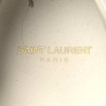 Saint Laurent Calfskin Embroidered Mens Court Classic Sneakers 42.5 White 9 of 9